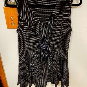 Navy ruffle tank (M)